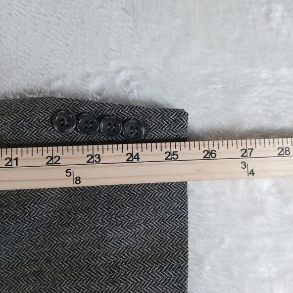 Izod Pure Wool Woolmark Sport Coat Herringbone Mens 48R Formal Semi-Formal - Picture 5 of 7